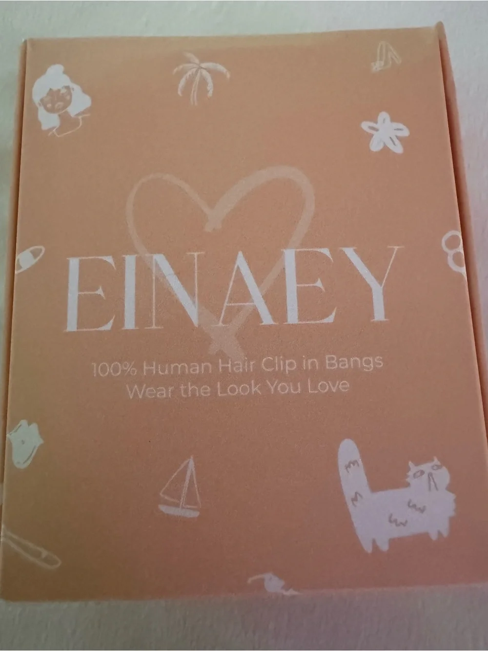 EINAEY 100% Human Hair Clip in Bangs. Wear the Look You Love NWT